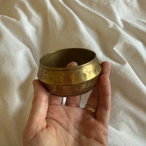 Gold Hammered Bangle Bracelet